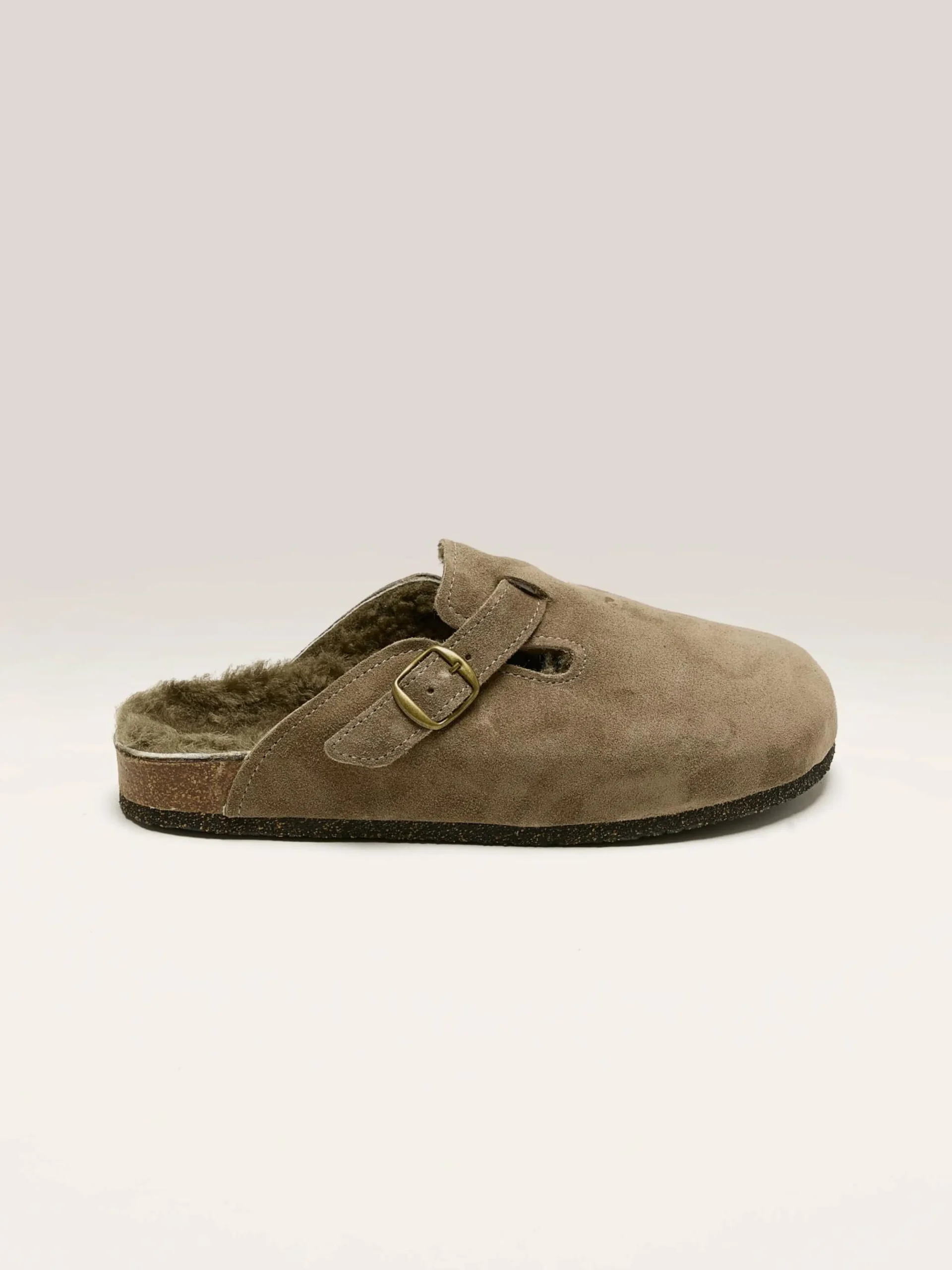 BOSABO Taupe Velours Klompen