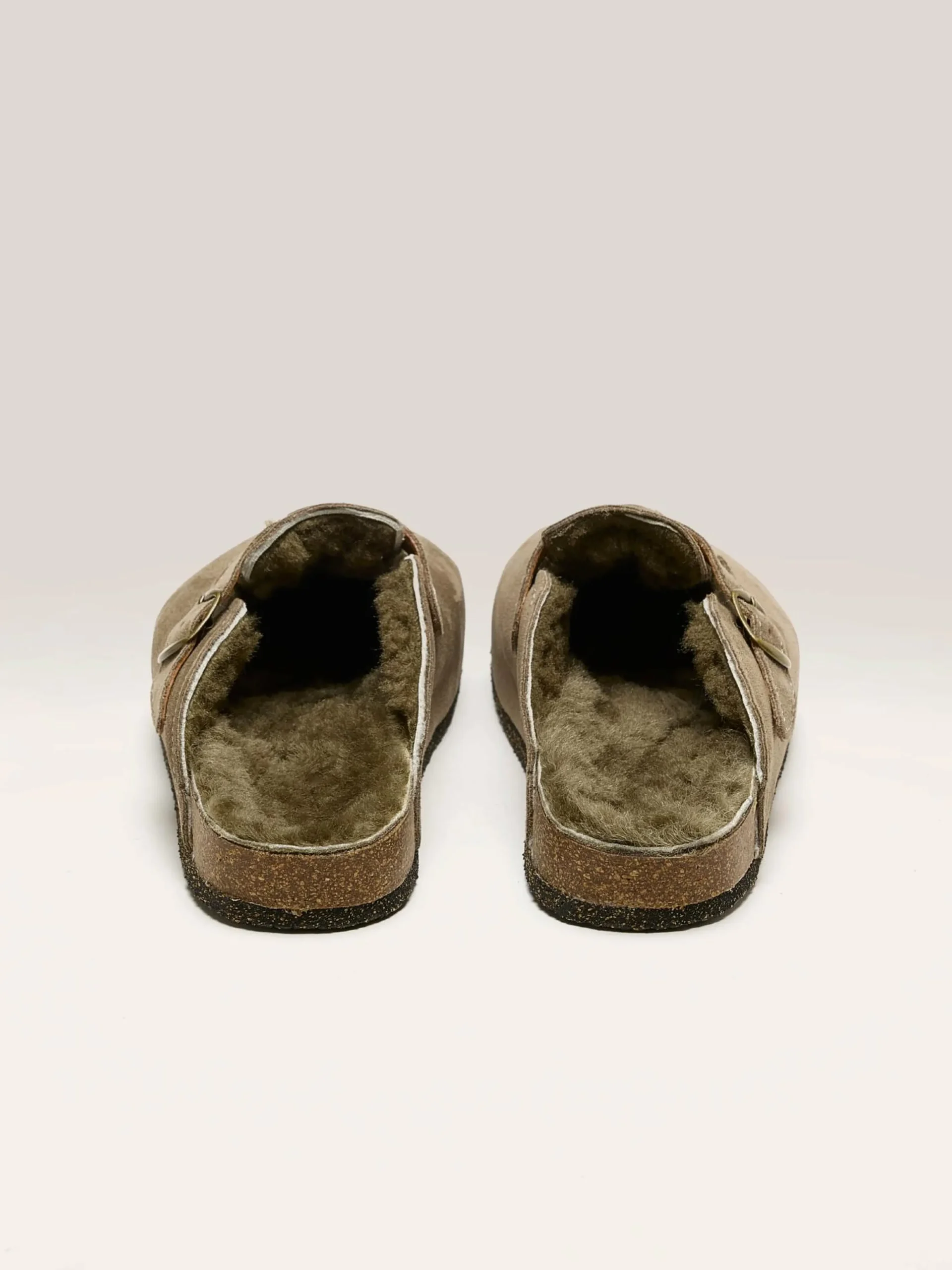 BOSABO Taupe Velours Klompen