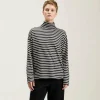 SARAHWEAR Foggy Gestreepte Coltrui T-shirt