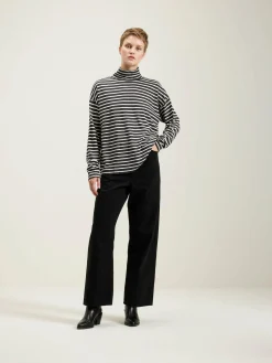 SARAHWEAR Foggy Gestreepte Coltrui T-shirt