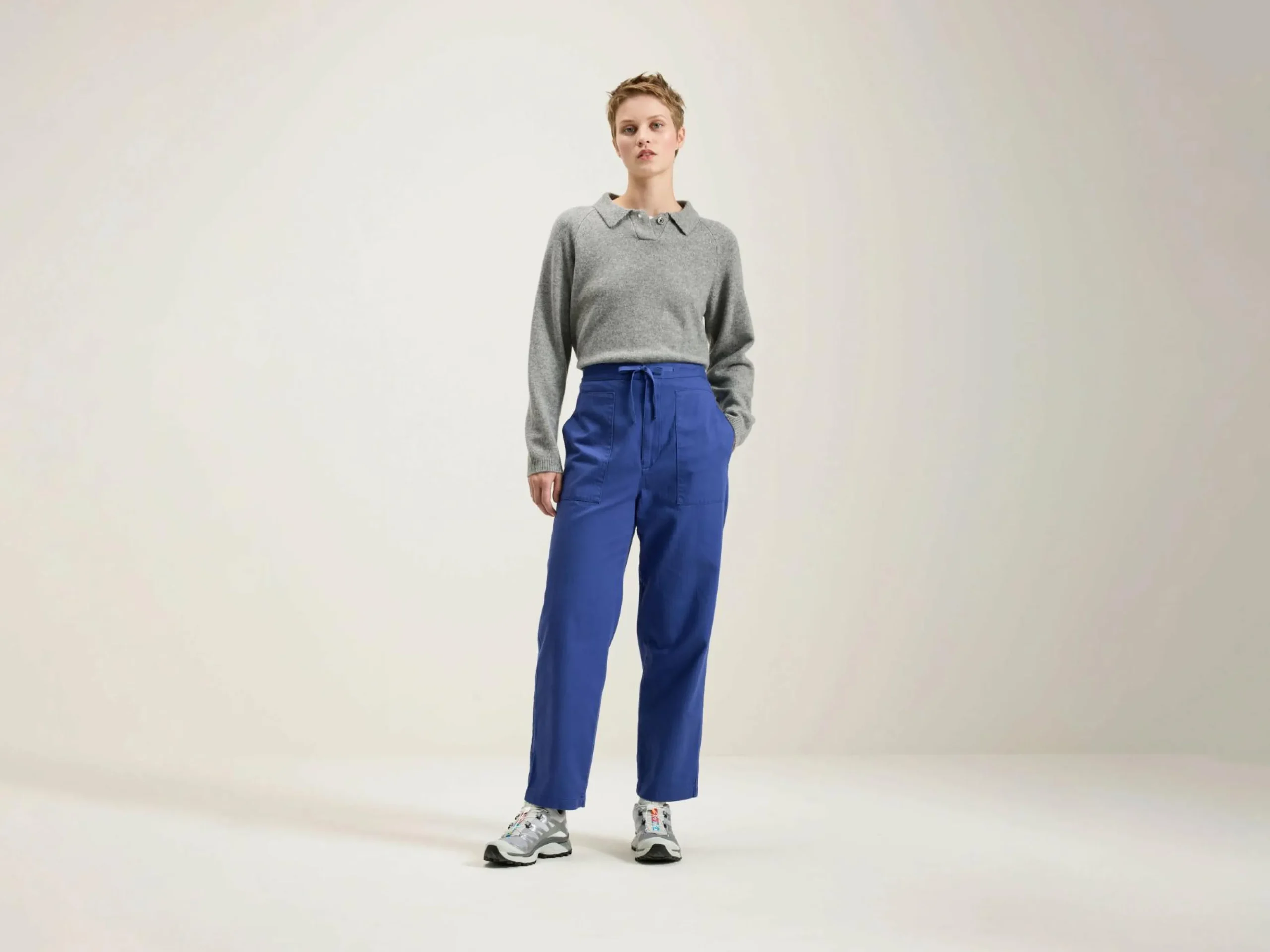 SARAHWEAR Herringbone Tapered Broek
