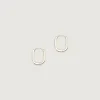 TEN Oblong Silver Oorbellen