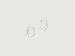 TEN Oblong Silver Oorbellen
